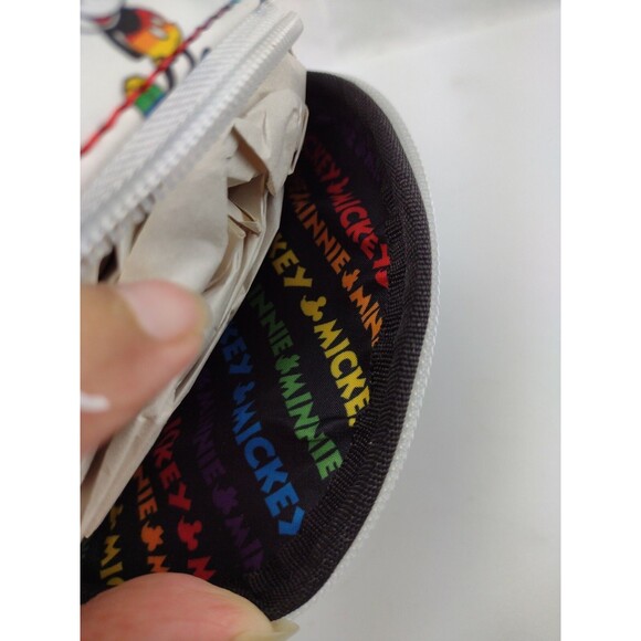 New Disney Parks Exclusive Loungefly Mickey and Minnie wristlet  rainbow - Picture 8 of 10